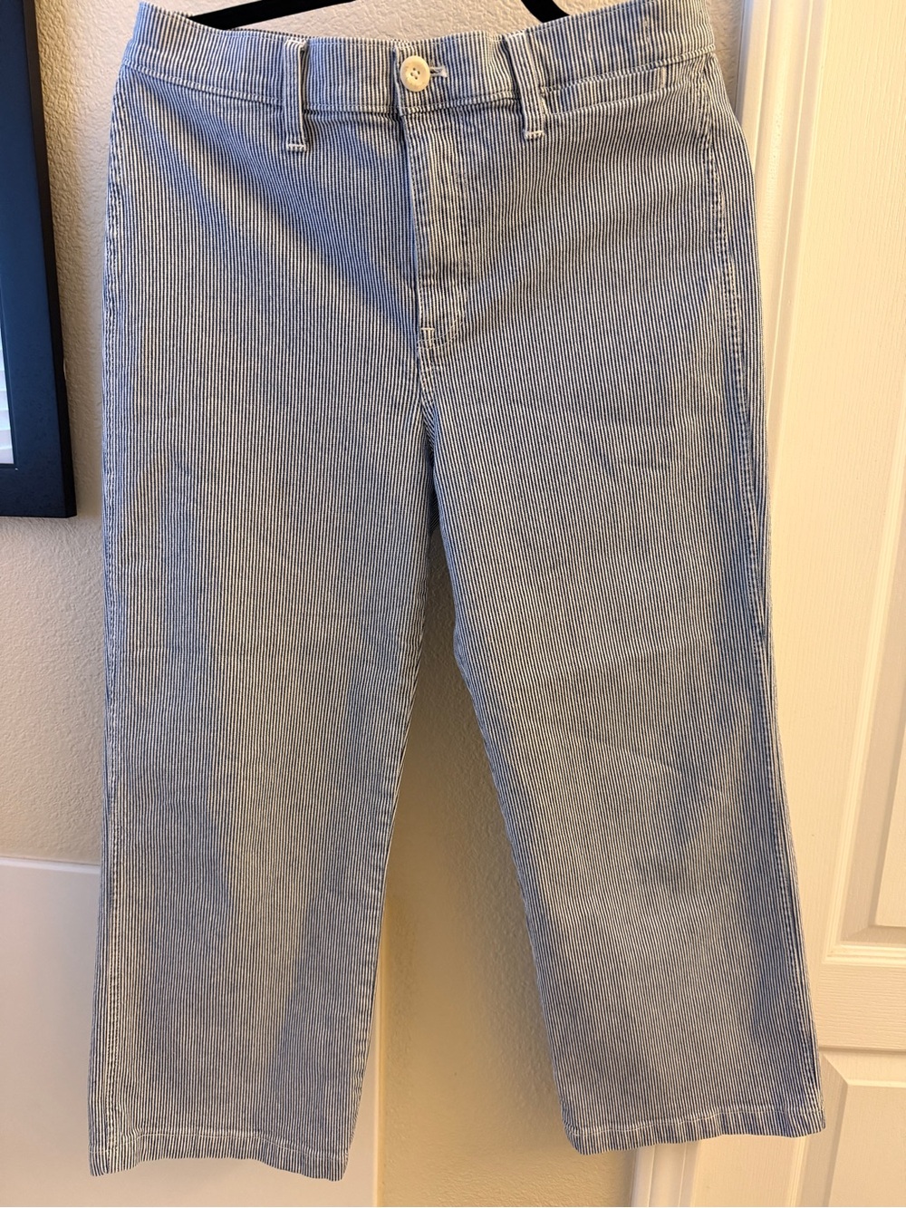 Women’s Light Blue Pinstripe Jeans